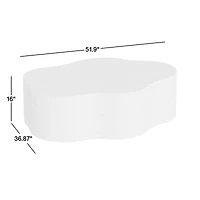 Fleur Faux Travertine Resin 52" Coffee Table