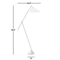 Avant Metal Articulating Floor Lamp with Fabric Shade 76"