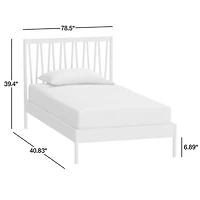 Classic Laurel Green Wood Kids Twin Bed