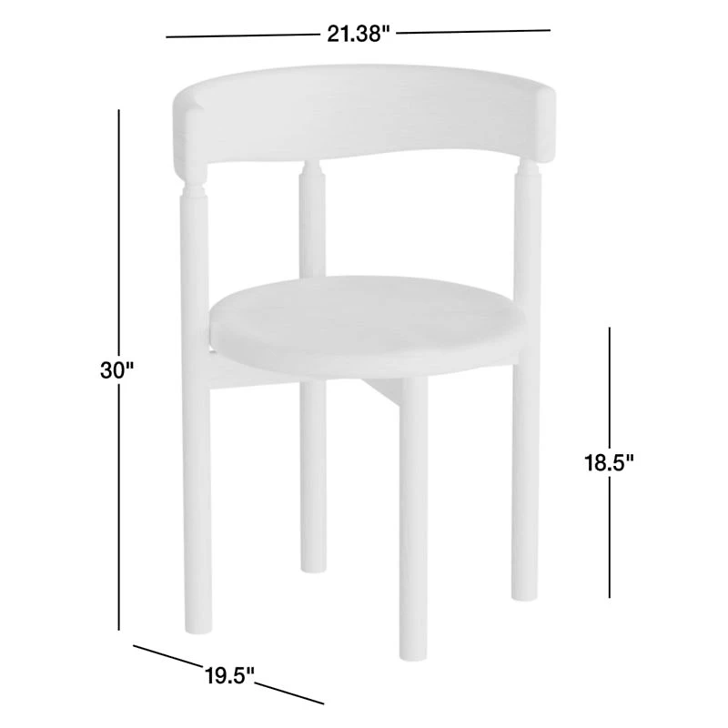 Virage Natural Oak Wood Curved Dining Chair