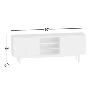 Tate 80" Walnut Storage Media Console