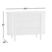 Canyon 50" Natural Wood Narrow 3-Drawer Kids Dresser by Leanne Ford