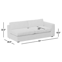 Oceanside Right-Arm Sofa Sectional Piece