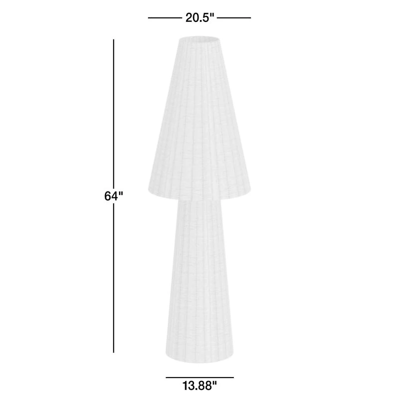 Tessere Rattan Floor Lamp 64"