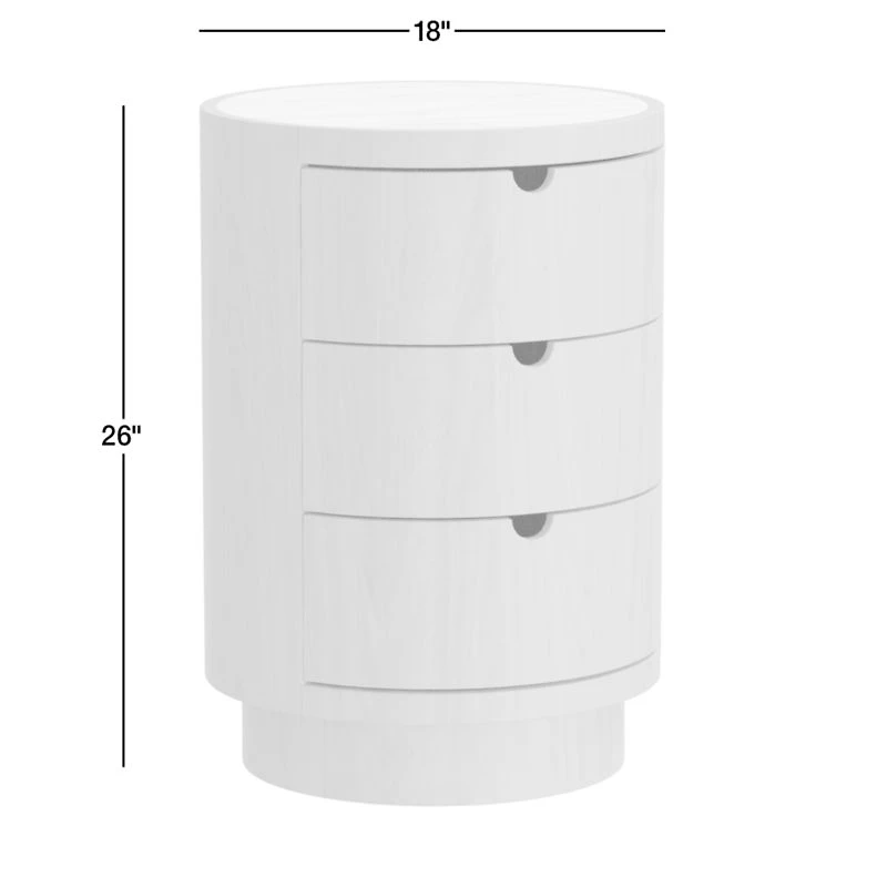 Gracia 18" Walnut Wood and Marble Nightstand
