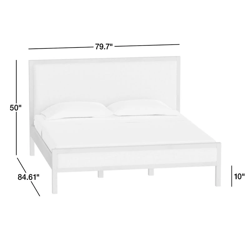Keane Weathered Natural Wood Upholstered King Bed