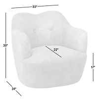 Apero Shearling Swivel Accent Chair