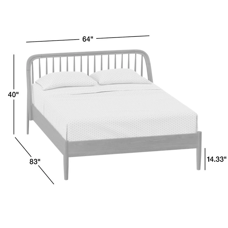Bodie Spindle Ebonized Black Wood Kids Queen Bed