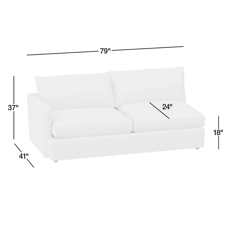 Lounge Left-Arm Sofa Sectional Piece