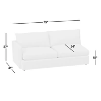 Lounge Left-Arm Sofa Sectional Piece