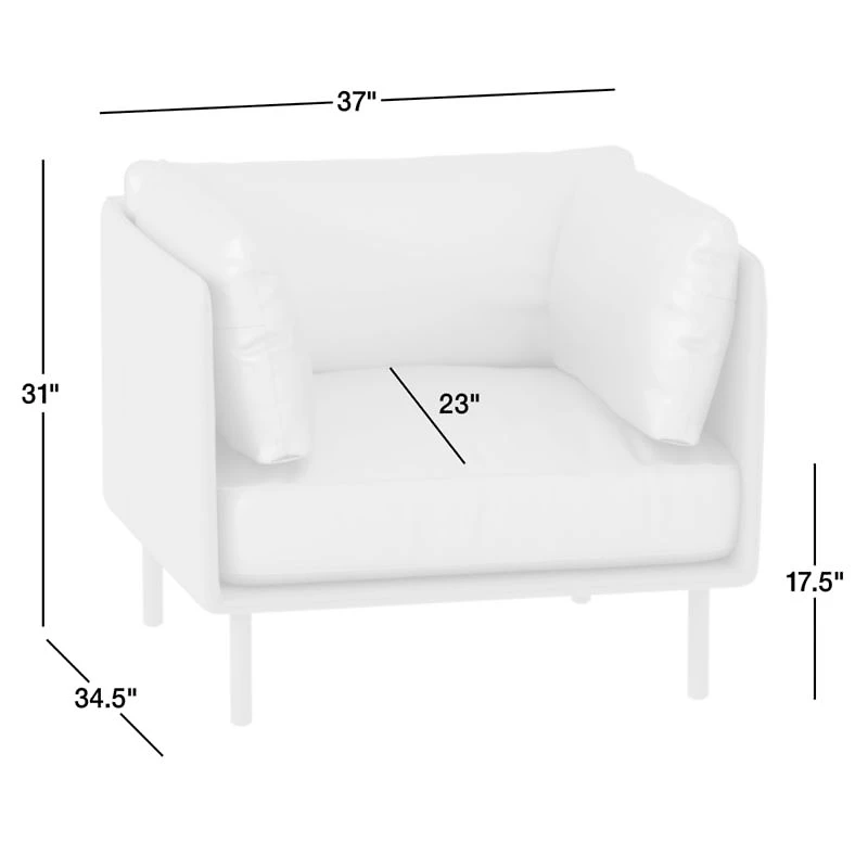 Wells 37" Leather Chair