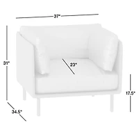 Wells 37" Leather Chair