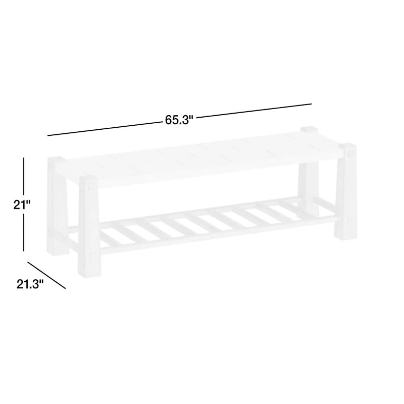 Malin Natural Wood Woven Accent Bench