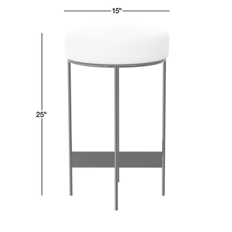 Meyer Dark Pewter Metal Counter Stool