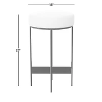 Meyer Dark Pewter Metal Counter Stool