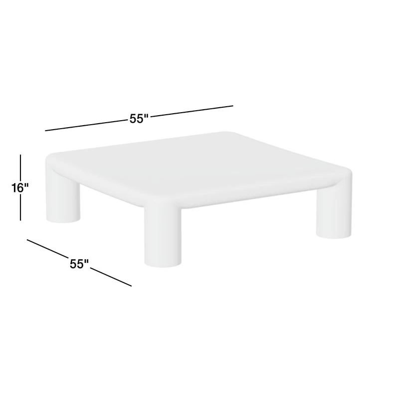Targon Bronze Aluminum 55" Indoor/Outdoor Square Coffee Table