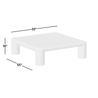 Targon Bronze Aluminum 55" Indoor/Outdoor Square Coffee Table