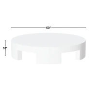 Sheffield Brown Wood 60" Round Coffee Table