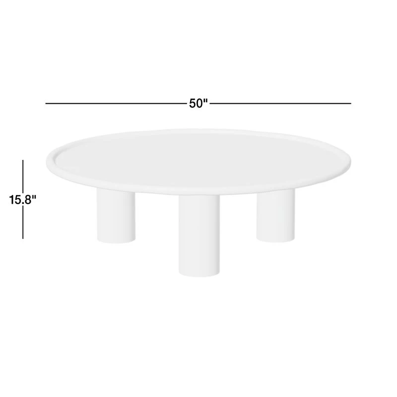 Cary Bronze Aluminum 50" Round Indoor/Outdoor Coffee Table