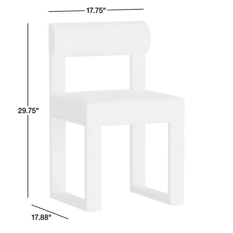 Collector's Upholstered Ivory and Natural Striped Kids Desk Chair by Jeremiah Brent