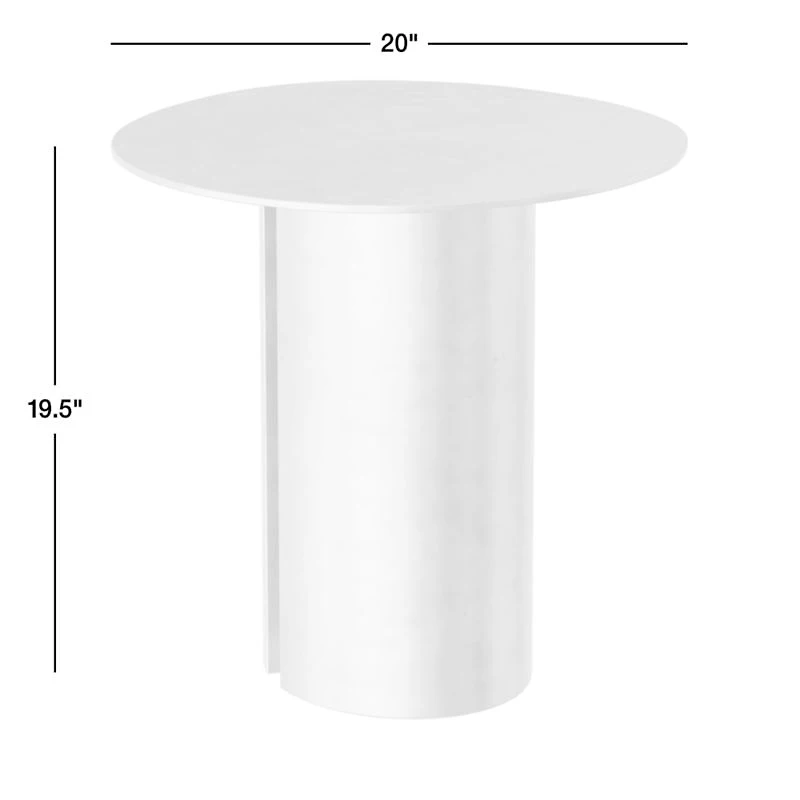 Argent Metal 20" Side Table by Athena Calderone