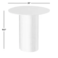 Argent Metal 20" Side Table by Athena Calderone