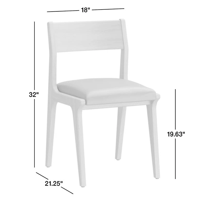 Lakin Teak Leather Dining Chair