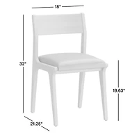 Lakin Teak Leather Dining Chair