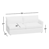 Lounge Deep Right-Arm Sofa Sectional Piece