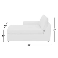 Lounge Deep Left-Arm Chaise Lounge Sectional Piece
