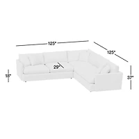 Lounge Deep 3-Piece L-Shaped Sectional Sofa