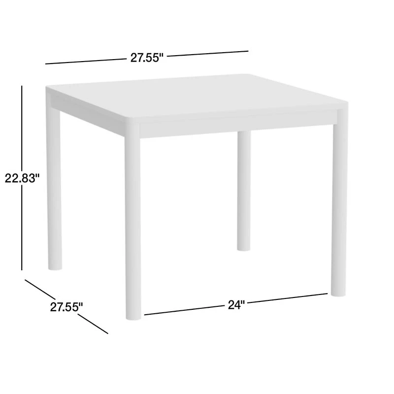 Classic Cozy Grey Wood Kids Play Table