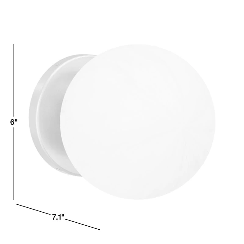 Alba White Alabaster Dual Wall Sconce and Flush Mount Light