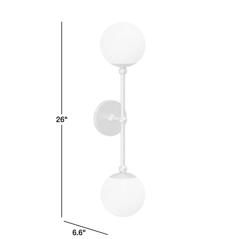 Alba 2-Light White Alabaster Wall Sconce Light