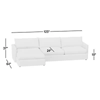 Lounge 2-Piece Sectional Sofa with Chaise Lounge
