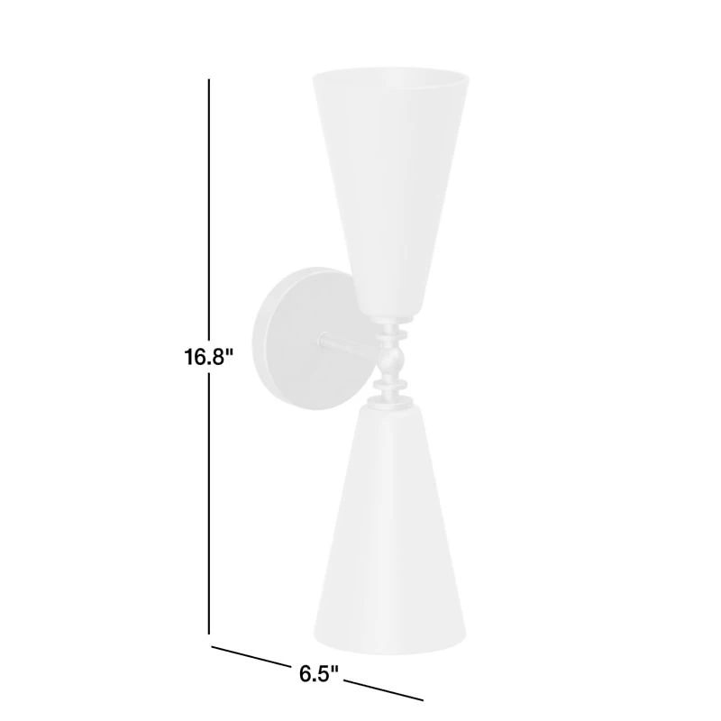 Saintes 2-Light Brass and Glass Wall Sconce Light