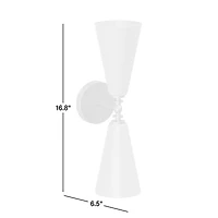 Saintes 2-Light Brass and Glass Wall Sconce Light