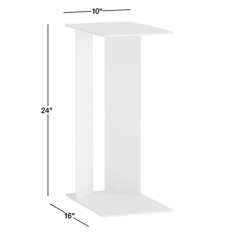 Cruz Burnished Brass Steel Rectangular C Table