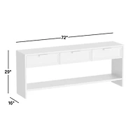 Calypso 72" Rectangular Natural Wood Storage Console Table