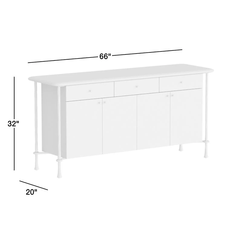Brussels 66" Oak Wood Credenza