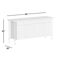 Brussels 66" Oak Wood Credenza