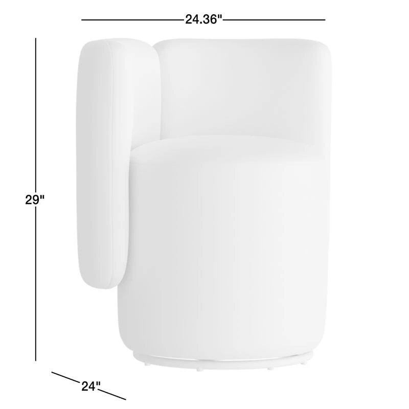Wills Upholstered Swivel Dining Chair by Brigette Romanek