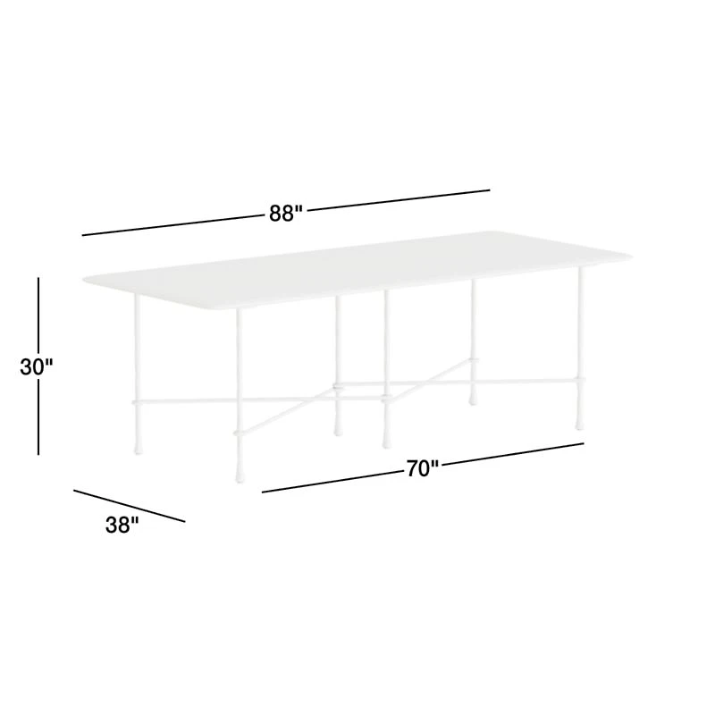Brussels 88" Solid Oak Wood Dining Table