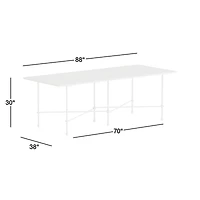 Brussels 88" Solid Oak Wood Dining Table