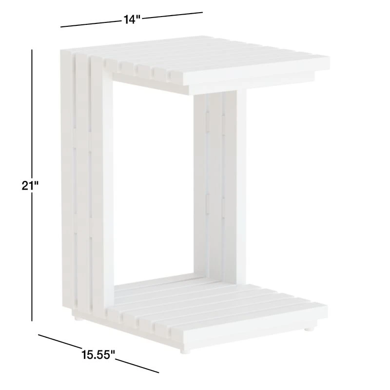 Batten Natural Teak Outdoor C Table