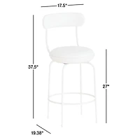 Bess Leather and Metal Swivel Counter Stool by Brigette Romanek