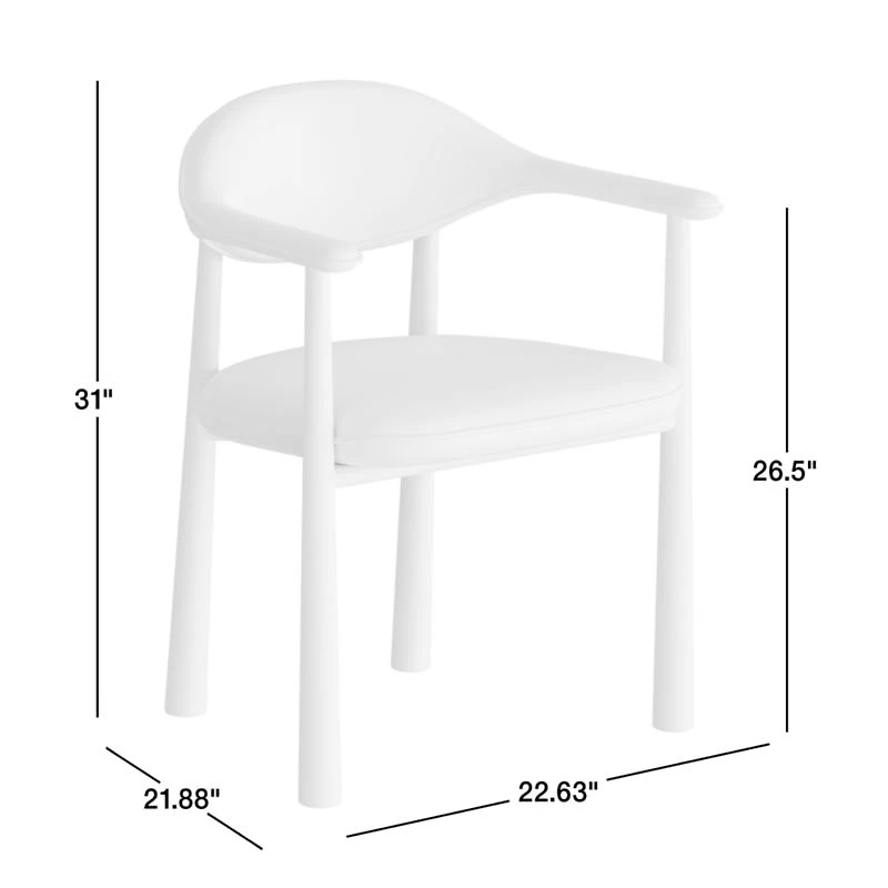 Isle Leather and Wood Dining Chair by Brigette Romanek
