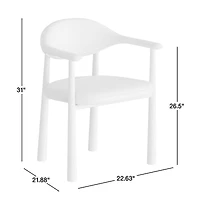 Isle Leather and Wood Dining Chair by Brigette Romanek