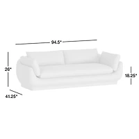 Ipanema 94.5" Wicker Outdoor Sofa with Cushions