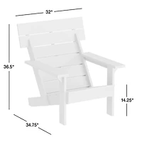 Takagi Black Recycled Outdoor Adirondack Chair